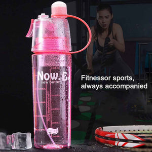 Plastic 2 In 1 Mist Spray Water Bottle (Multicolor 400 Ml 1 Pc)