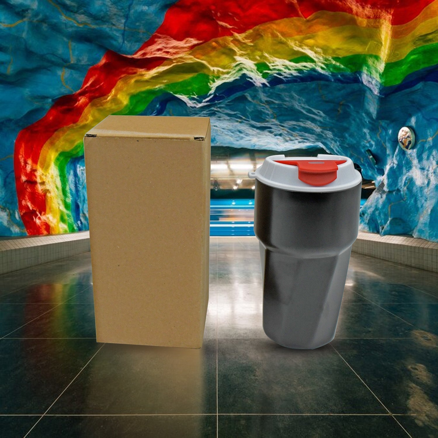 Stainless Steel Vacuum Insulated Travel Mug with Lid (1 Pc) - Coffee, Tea Variety Bazaar