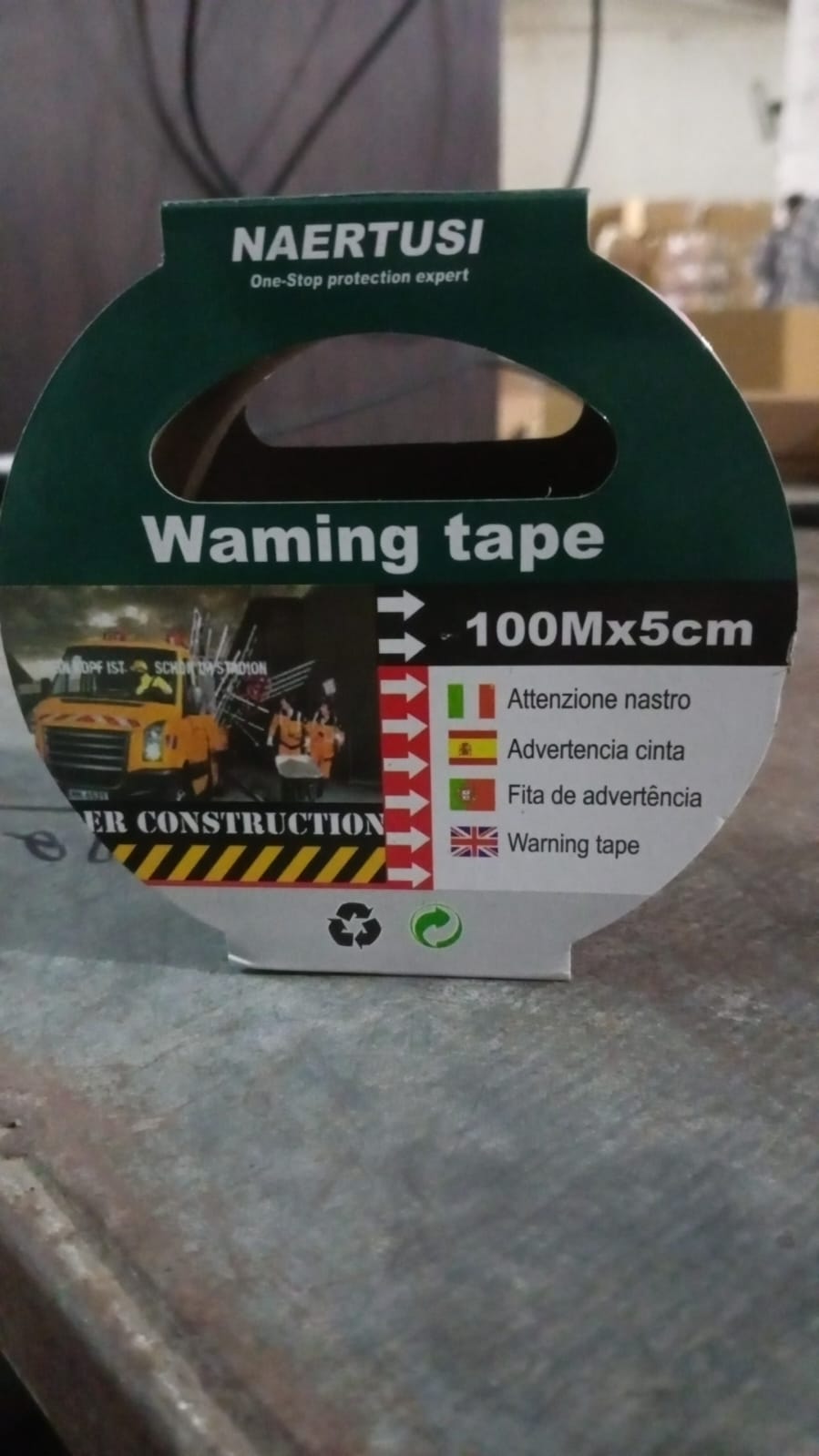 Safety Warning Tape, Construction Barrier Tape Non-Adhesive (100Mx5CM) Variety Bazaar