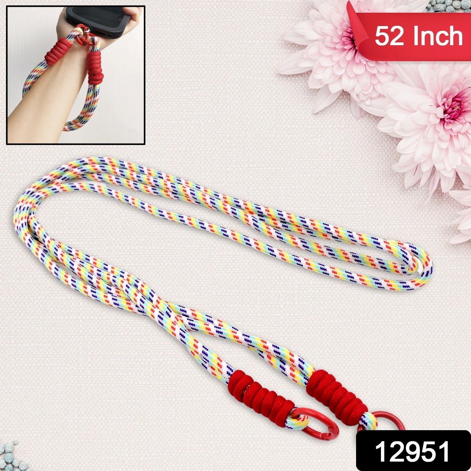 Universal lanyard for phone, Cross-body Cell Phone Lanyard With All Smartphones (1 pc / 52 Inch / Multicolor)