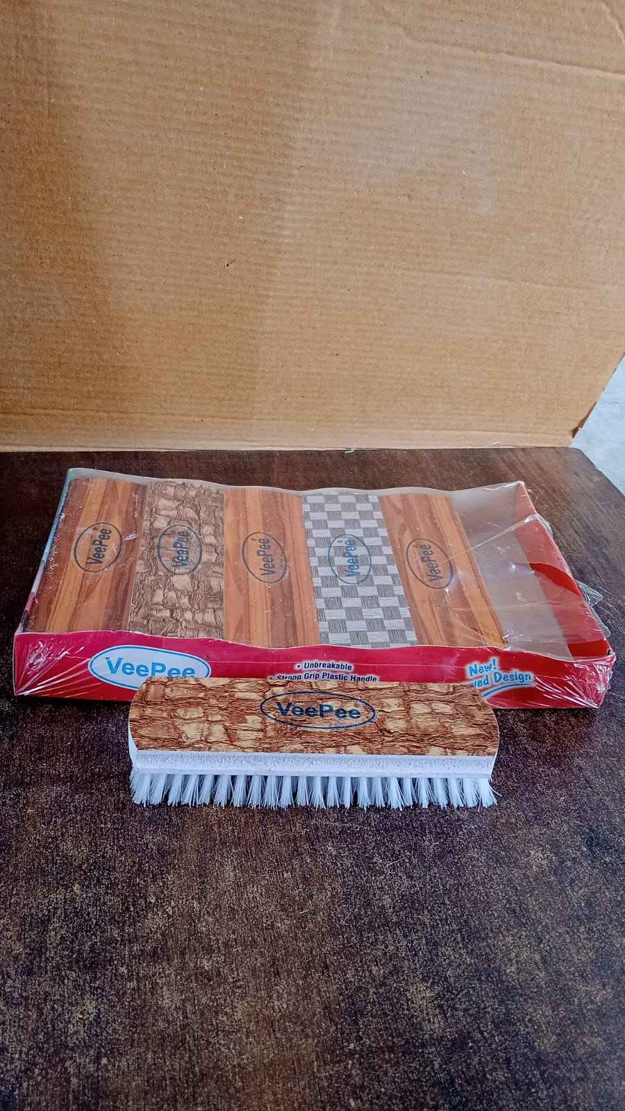 Veepee 6-Piece Washing and Cleaning Scrub Brush Set – (Multi-Color Bristles)