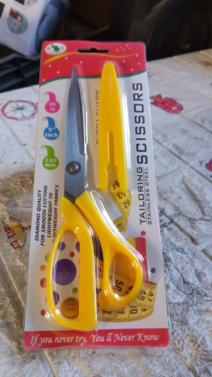 Scissors for craft work paper cutter Scissor stainless steel All Purpose Ergonomic Comfort Grip Office Scissors Craft Shears Sharp Scissors (9 Inch) Variety Bazaar