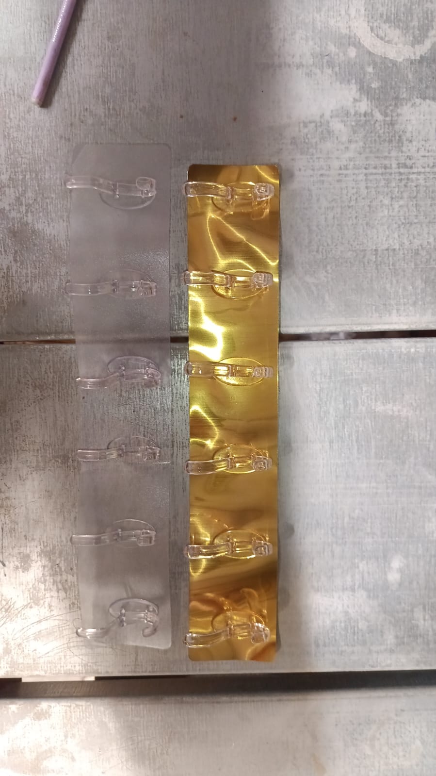 Adhesive Golden & Transparent Heavy Duty Wall Hook Variety Bazaar