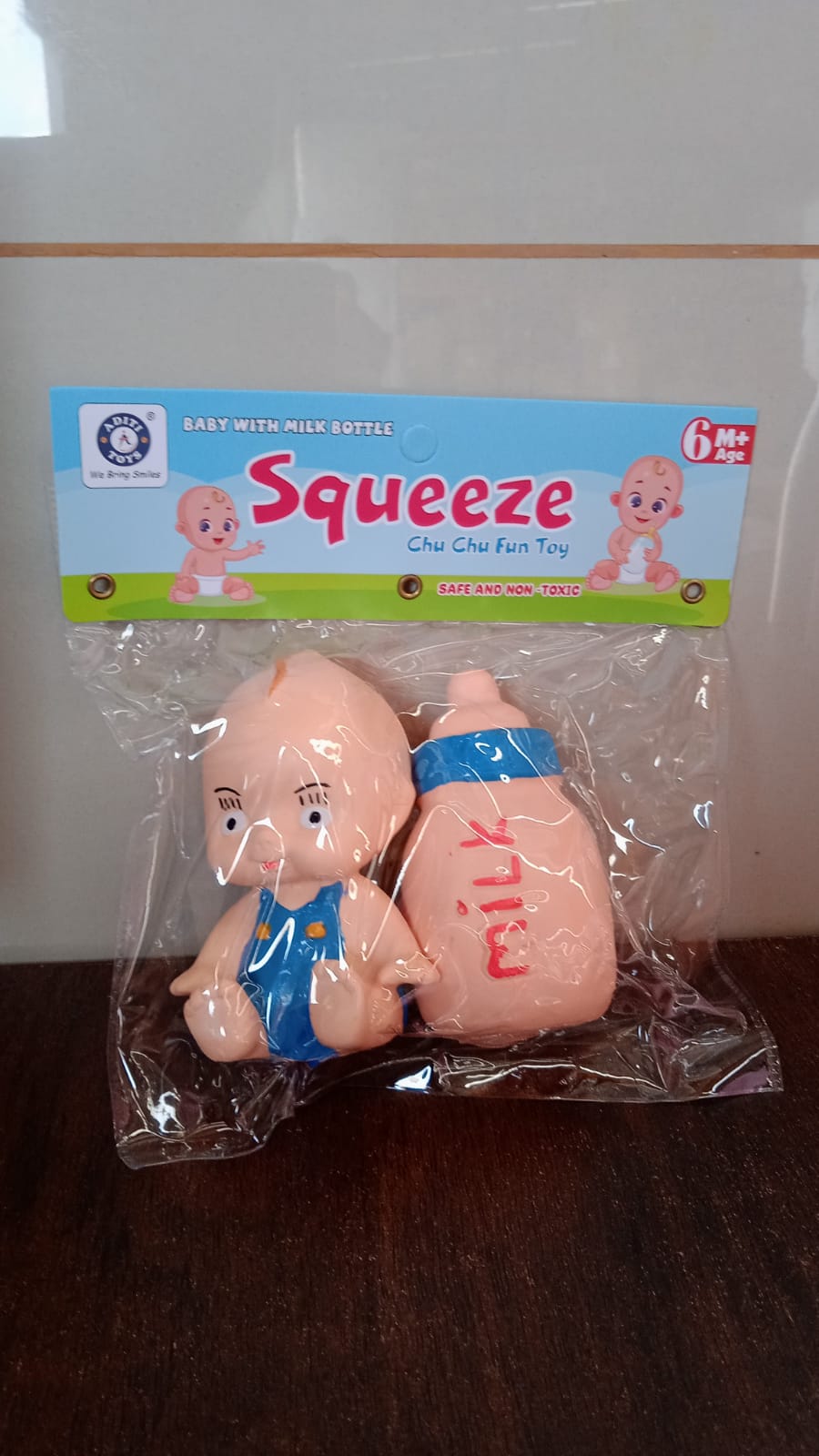 Baby And Bottle Squeeze Chu Chu Fun Toy (2 Pcs) travel sahayak