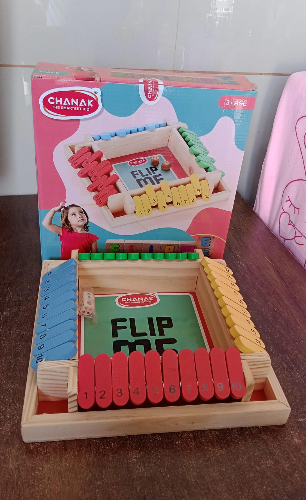 Shut The Box Dice Game, Classic Flip Me Multiplayer Game (1 Set) Variety Bazaar