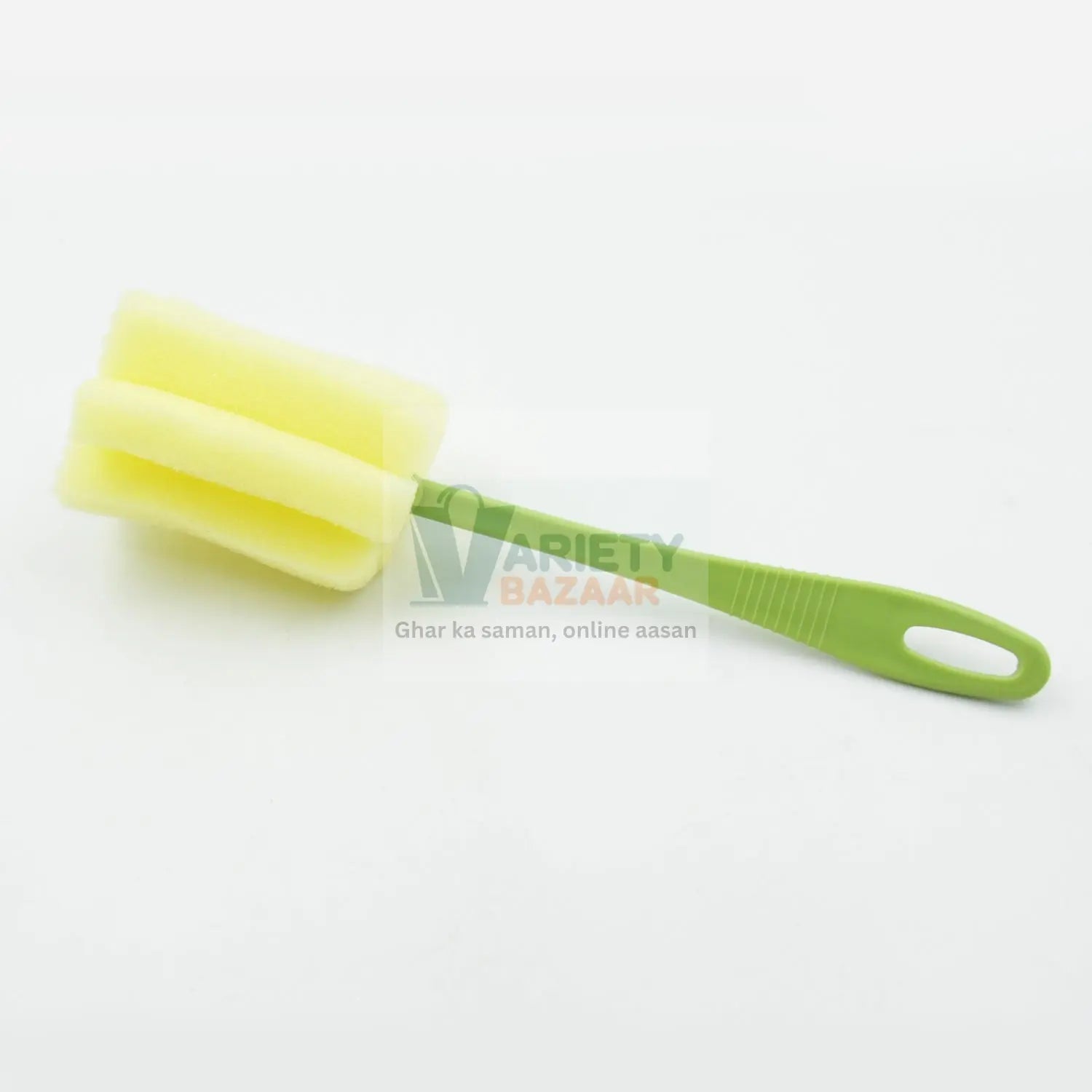 7443 Sponge Cup Washing Brush/ Washing Cup Milk Bottle Cleaning Brush Kitchen Brush Water Cup Tea Cup Brush, Sponge Head Household Kitchen Cleaning Tool (20Cm) Travel Sahayak