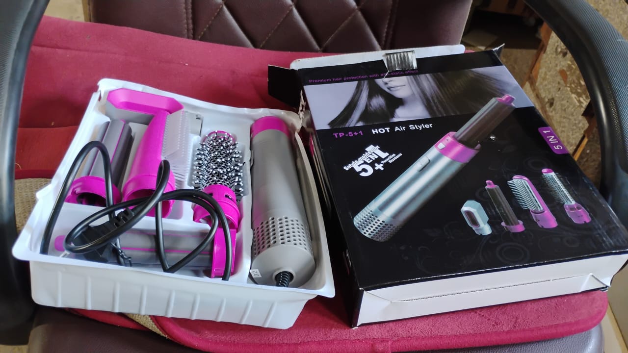 5 In 1 Hair Dryer Brush, Multifunctional Hot Air Styler Hair Tools Variety Bazaar