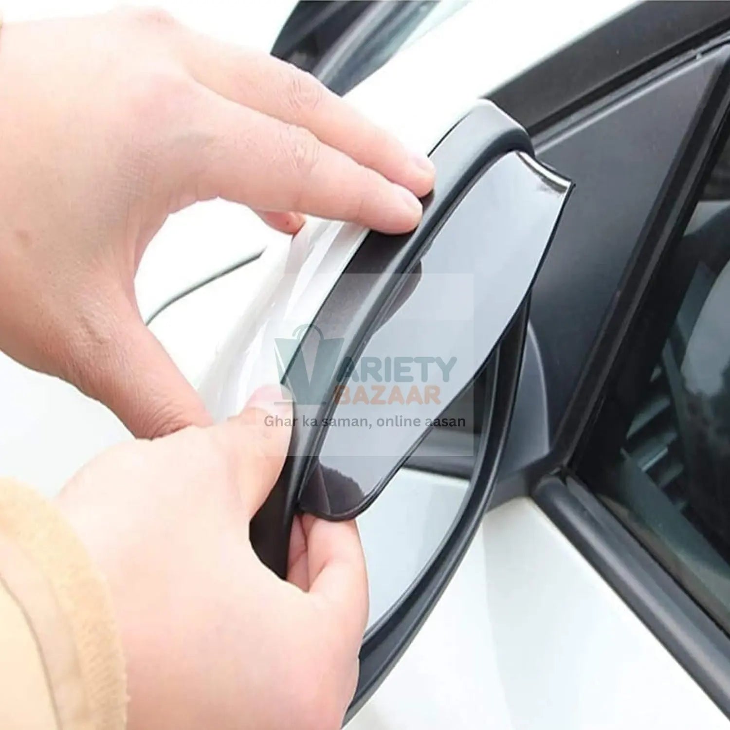 7562 1 Pair Mirror Rain Protector Car Rearview Mirror Rain Blades Car Back Mirror Eyebrow Rain Cover Car Rearview Mirror Eyebrow Covers Flexible Protection Rainproof Decoration Accessories (2 Pcs set) Travel Sahayak