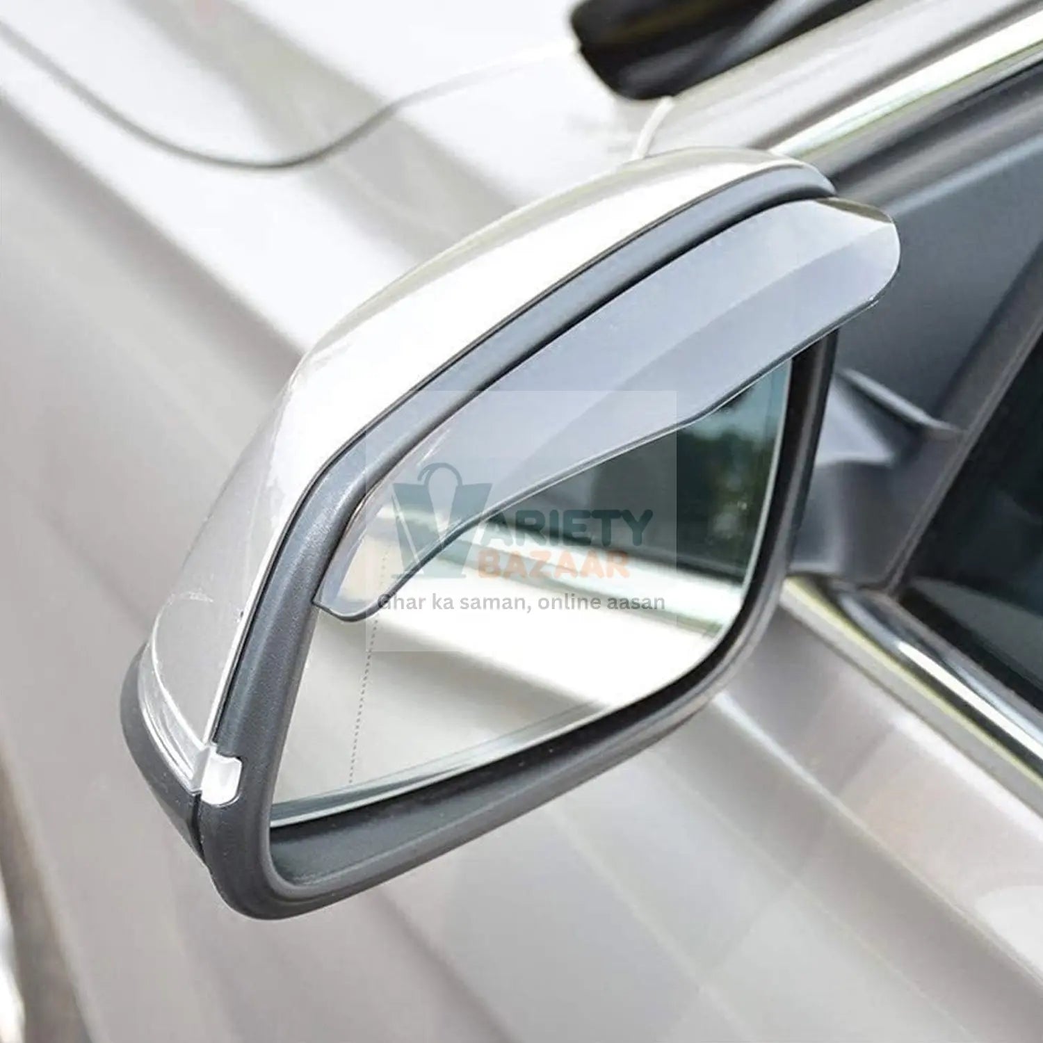 7562 1 Pair Mirror Rain Protector Car Rearview Mirror Rain Blades Car Back Mirror Eyebrow Rain Cover Car Rearview Mirror Eyebrow Covers Flexible Protection Rainproof Decoration Accessories (2 Pcs set) Travel Sahayak