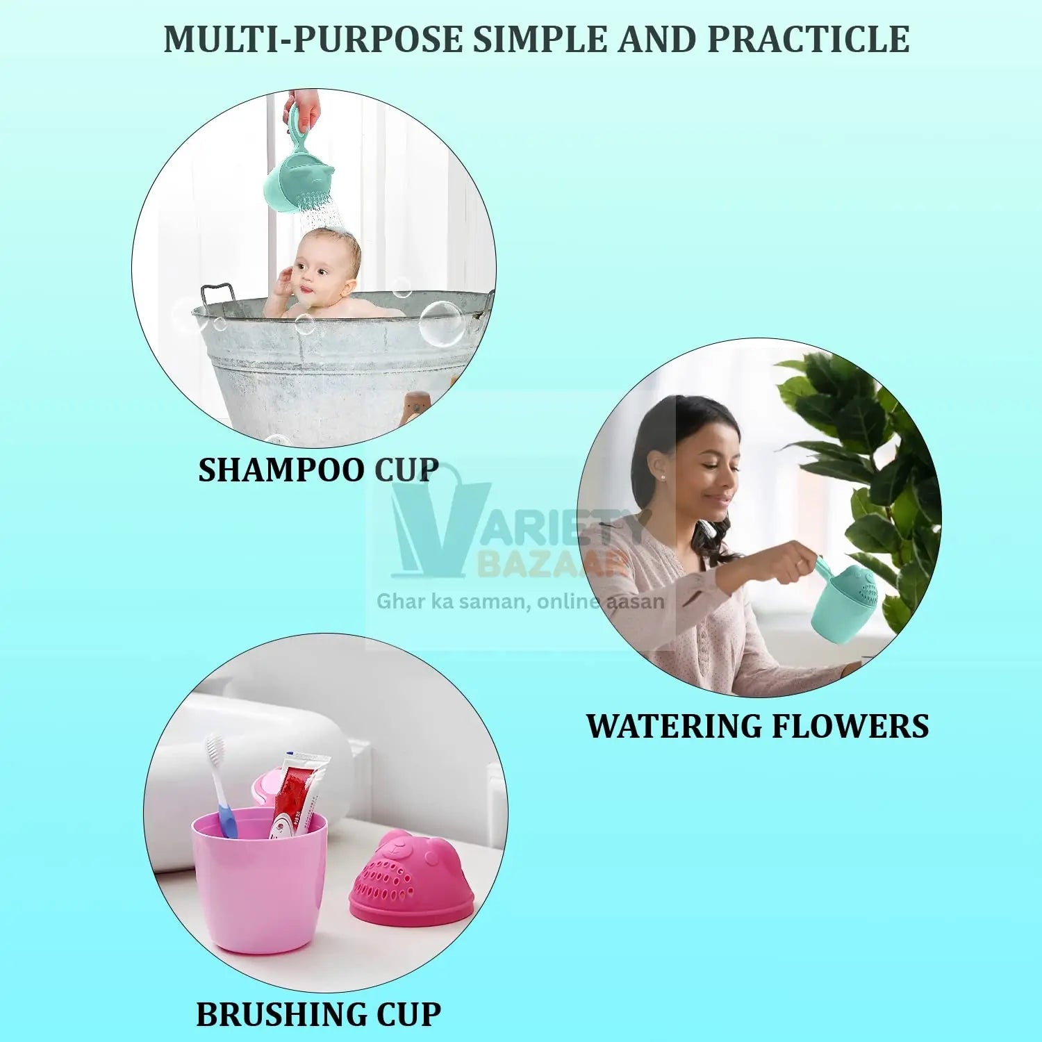 7697 Baby Shampoo Shower Cup Safe Soft Bathing Water Scorpion Baby Bath Tumbler Hair Washing Mug Rainer Travel Sahayak