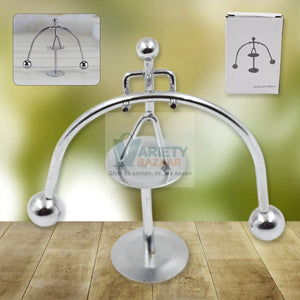 7850 Mini Steel Balance Toy, Small Weightlifter Mold Desk Decor Metal Craft Perpetual Balance Art Education Motion Toy Figurine Home Office Decoration Birthday Gift (1 Pc) Travel Sahayak