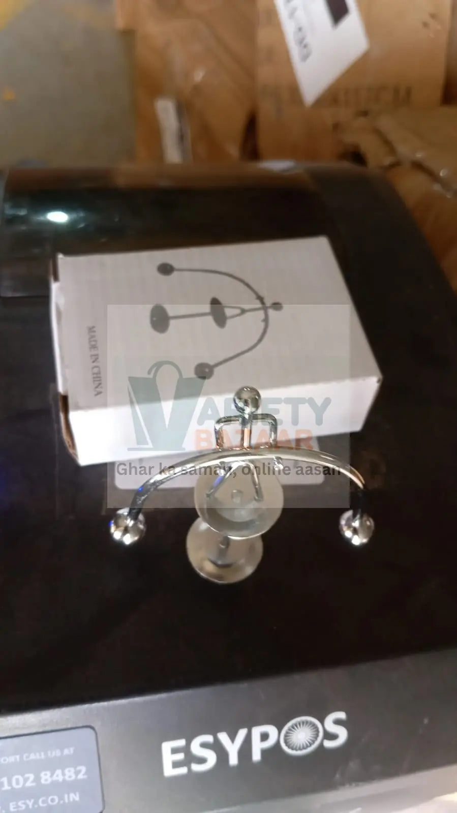 7850 Mini Steel Balance Toy, Small Weightlifter Mold Desk Decor Metal Craft Perpetual Balance Art Education Motion Toy Figurine Home Office Decoration Birthday Gift (1 Pc) Travel Sahayak