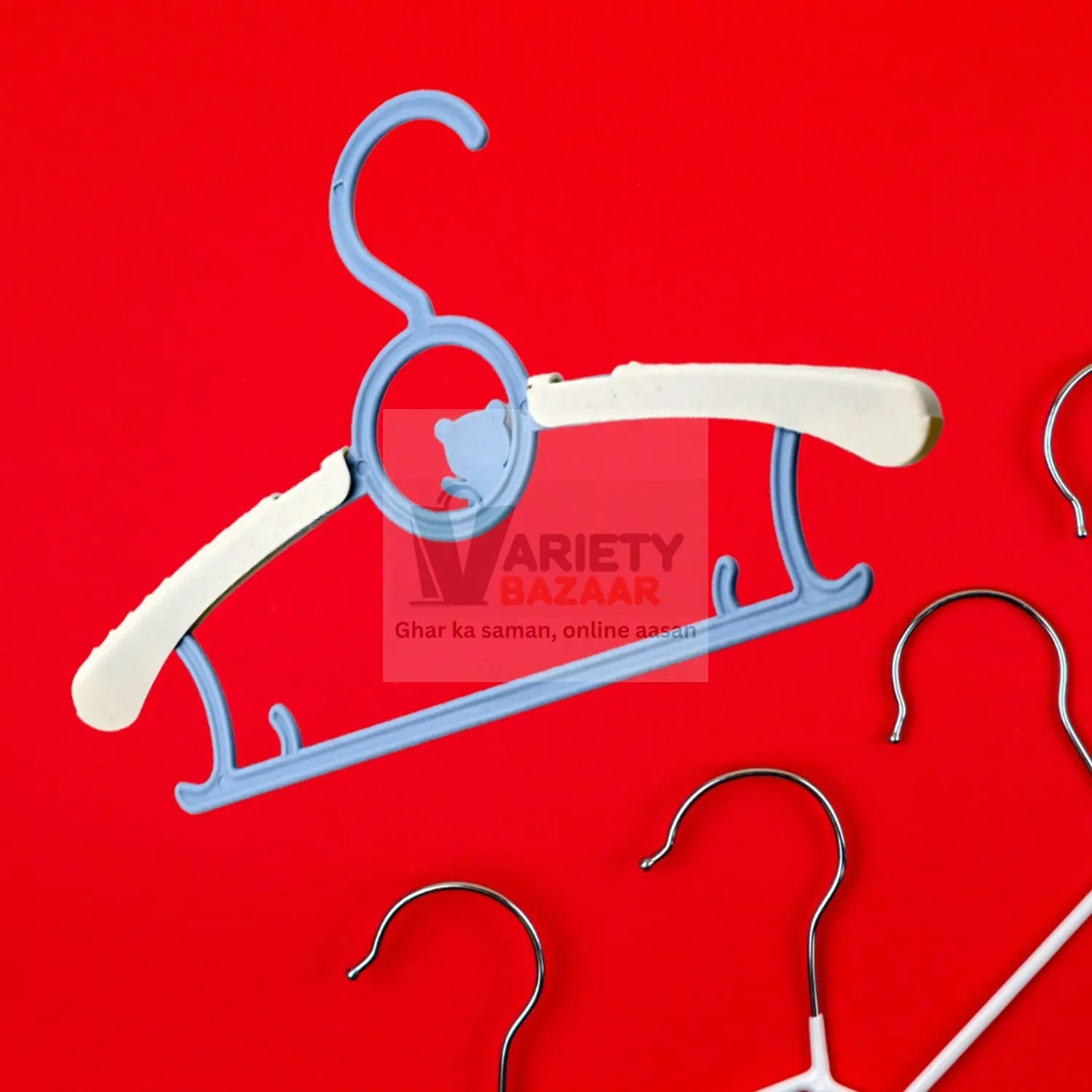 7874 Large Dress Hanger Plastic Adjustable Child, Plastic Hangers Space Saving Lightweight Hangers, for Clothes, Coat, Shirt, Closet Cloth Hangers Ideal (5pc) Travel Sahayak