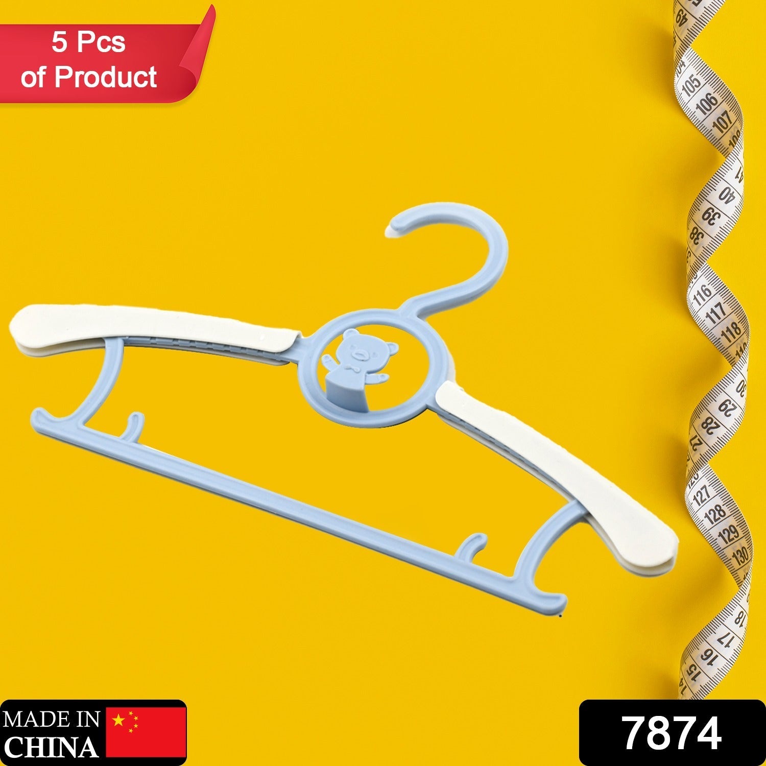 Large Adjustable Plastic Dress Hangers – Space-Saving & Lightweight (5 Pc) Variety Bazaar