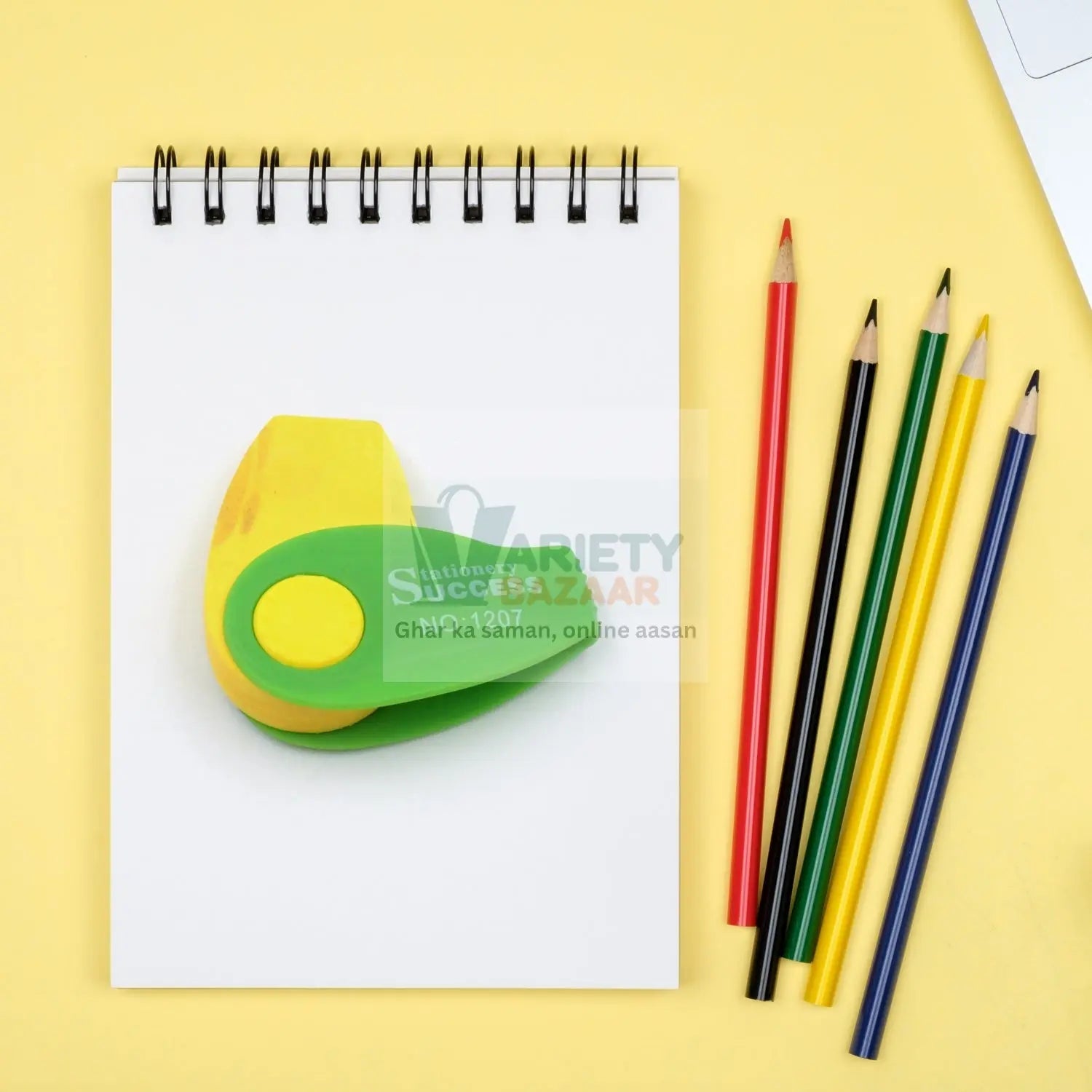 7990 Flair Creative Spinner Dust Free Non-Toxic Eraser, Enviromental Rotate Eraser for Girls & Boys /Eraser for School B'Day Return Gift, Erasers Pencils Set for Kids Educational Stationary kit, School Supplies (1 Pc) Travel Sahayak