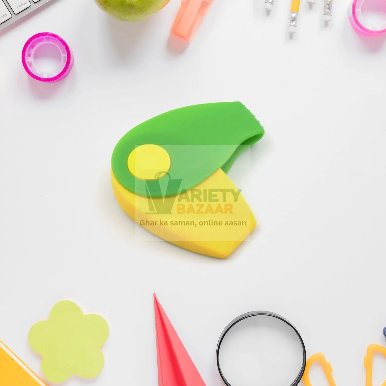 7990 Flair Creative Spinner Dust Free Non-Toxic Eraser, Enviromental Rotate Eraser for Girls & Boys /Eraser for School B'Day Return Gift, Erasers Pencils Set for Kids Educational Stationary kit, School Supplies (1 Pc) Travel Sahayak