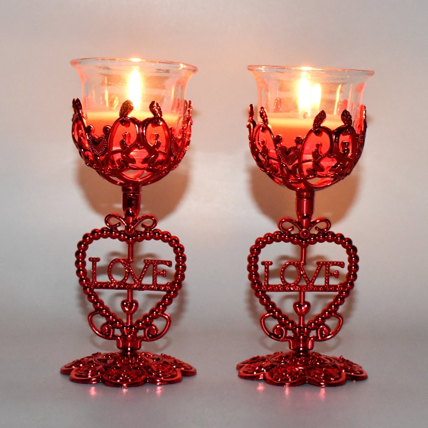 Tea Lights Holder Candle Stand (2 Pc Set) Variety Bazaar