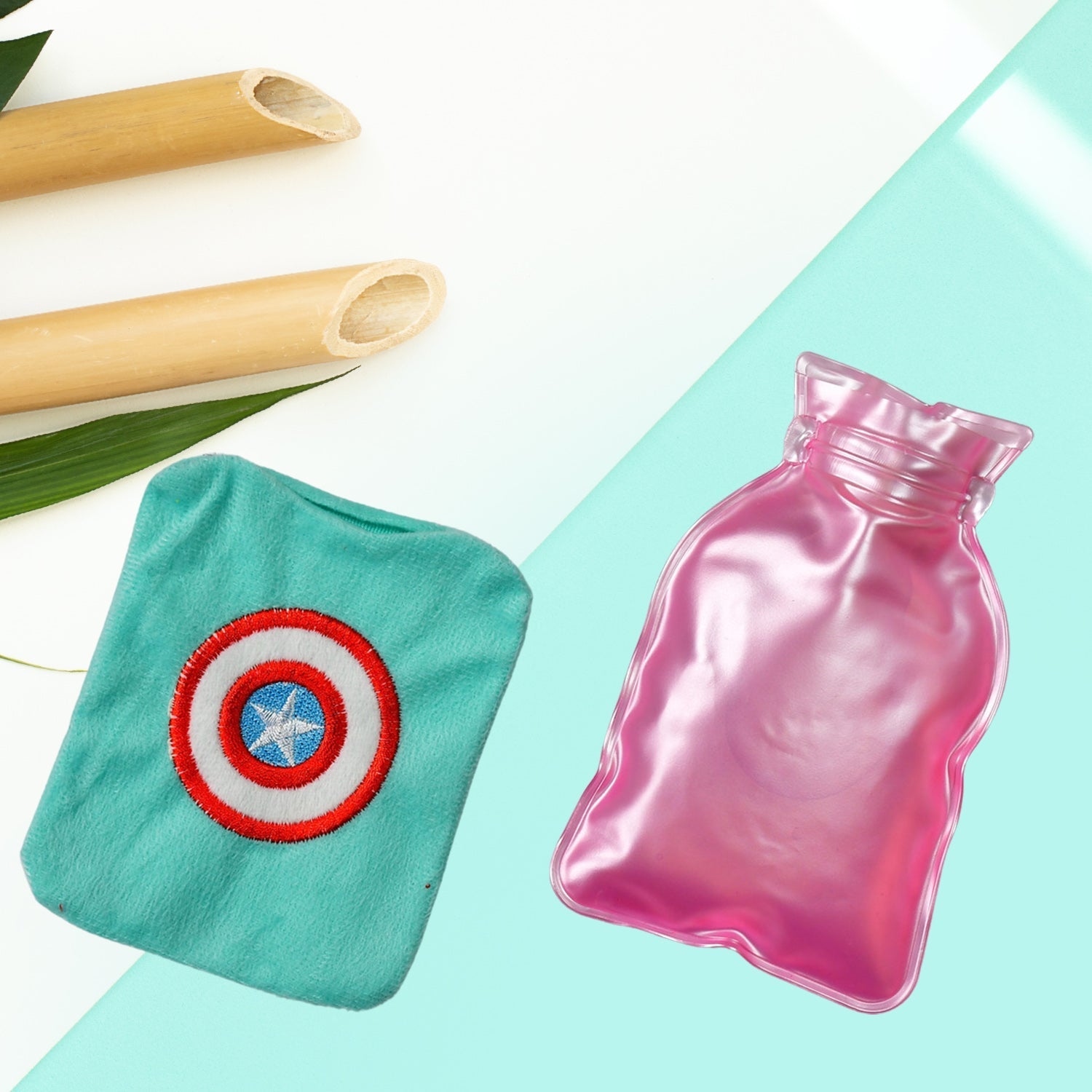 Captain America Print Small Hot Water Bag with Cover for Pain Relief Variety Bazaar