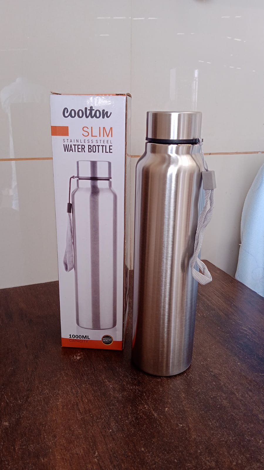 Stainless Steel Double Wall Vacuum-Insulated Drink Water Bottle (1000 ML) Variety Bazaar