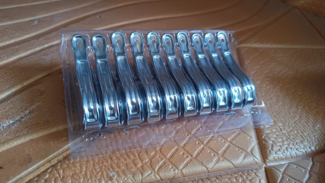 Stainless Steel Clothes pins Beach Towel Clips (10 Pcs Set) Variety Bazaar