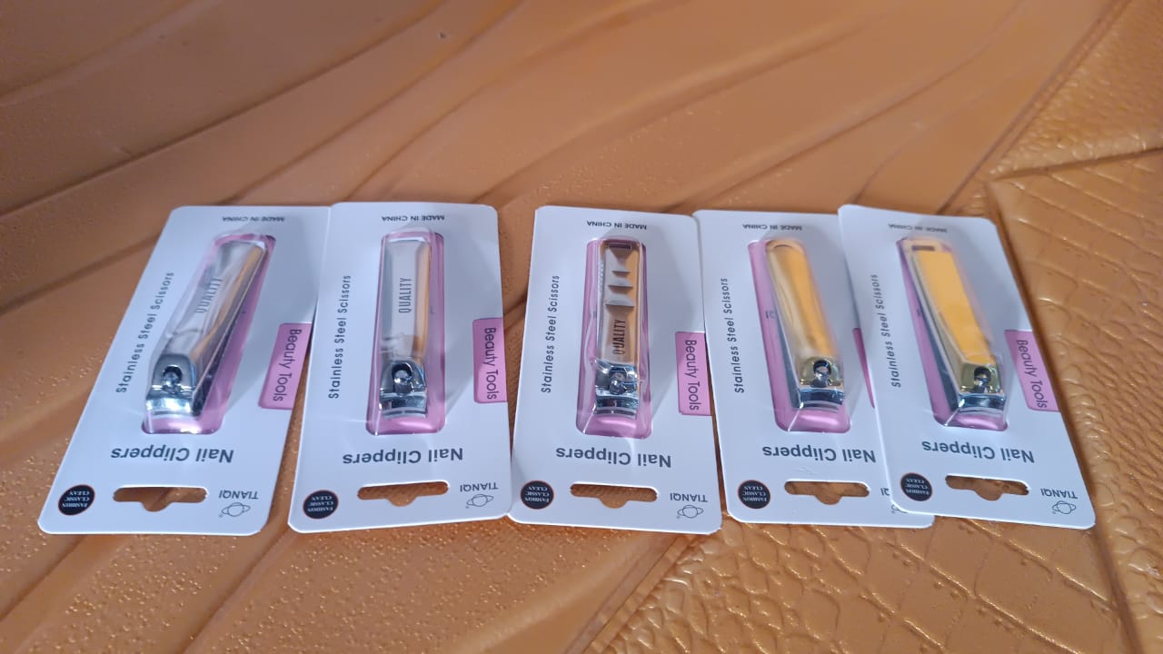 Stainless Steel Folding Portable Large Nail Clippers with Nail File (1 Pc / Mix Design) Variety Bazaar