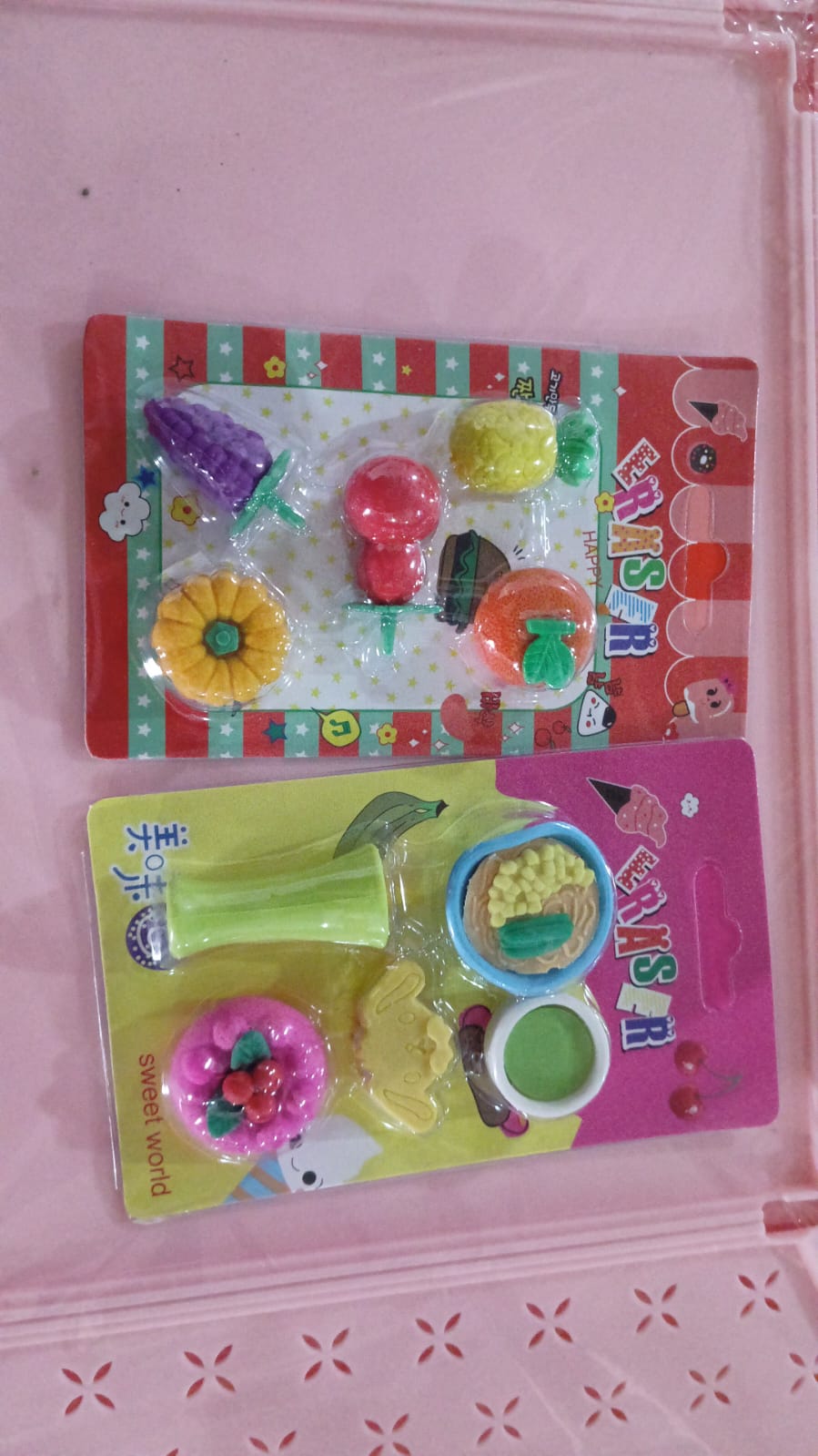 3D Mix Design Fancy & Stylish Colorful Erasers – Cute Novelty Eraser Set for Kids & School Prize (1 Set) Variety Bazaar