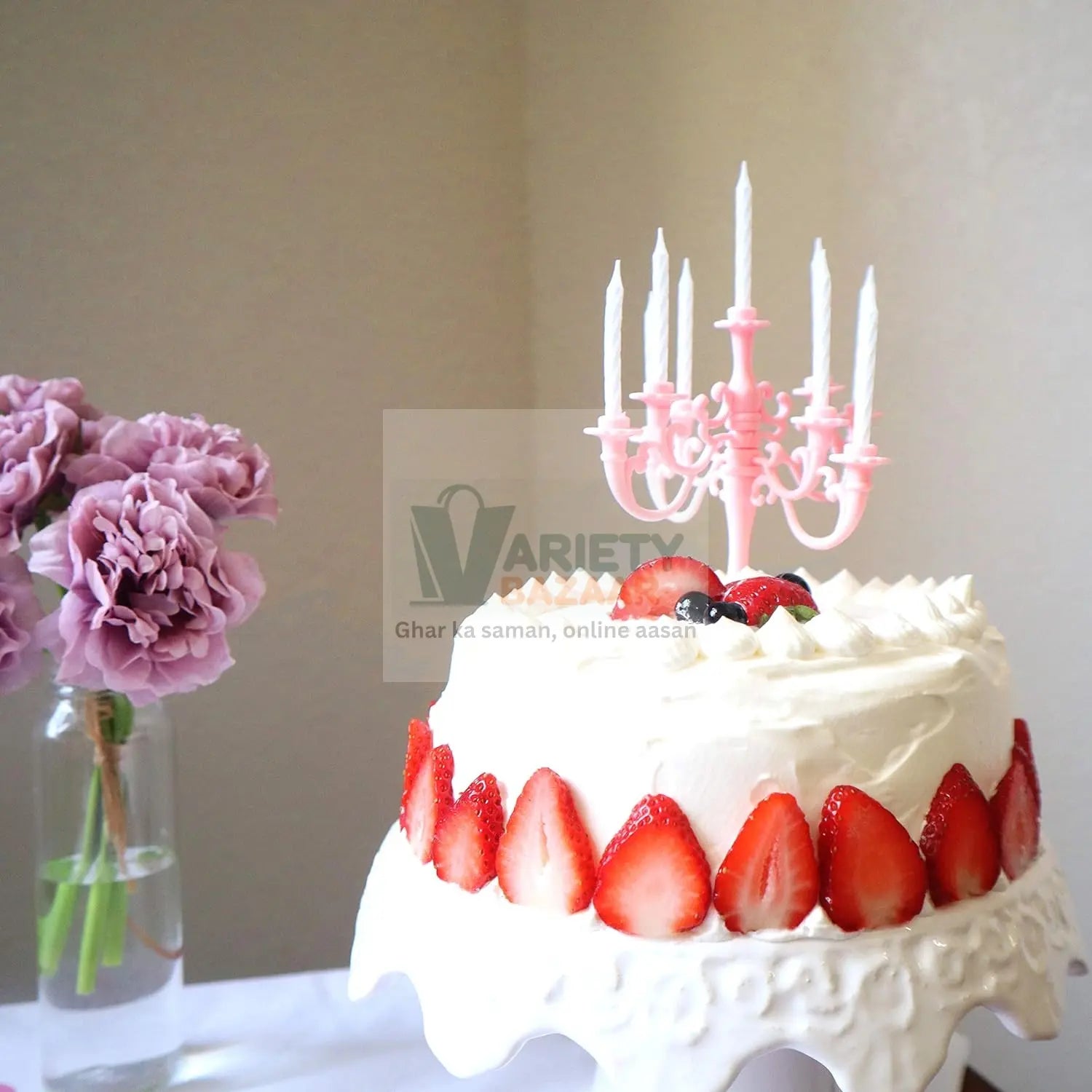 8353 Luxury Birthday Candles, Special Cake Candles Stand, Party and Event Unique Candle, Cake Topper with 9 Candles, Cake Candle Holders, Cake Decorations, Romantic Propose Candles Travel Sahayak