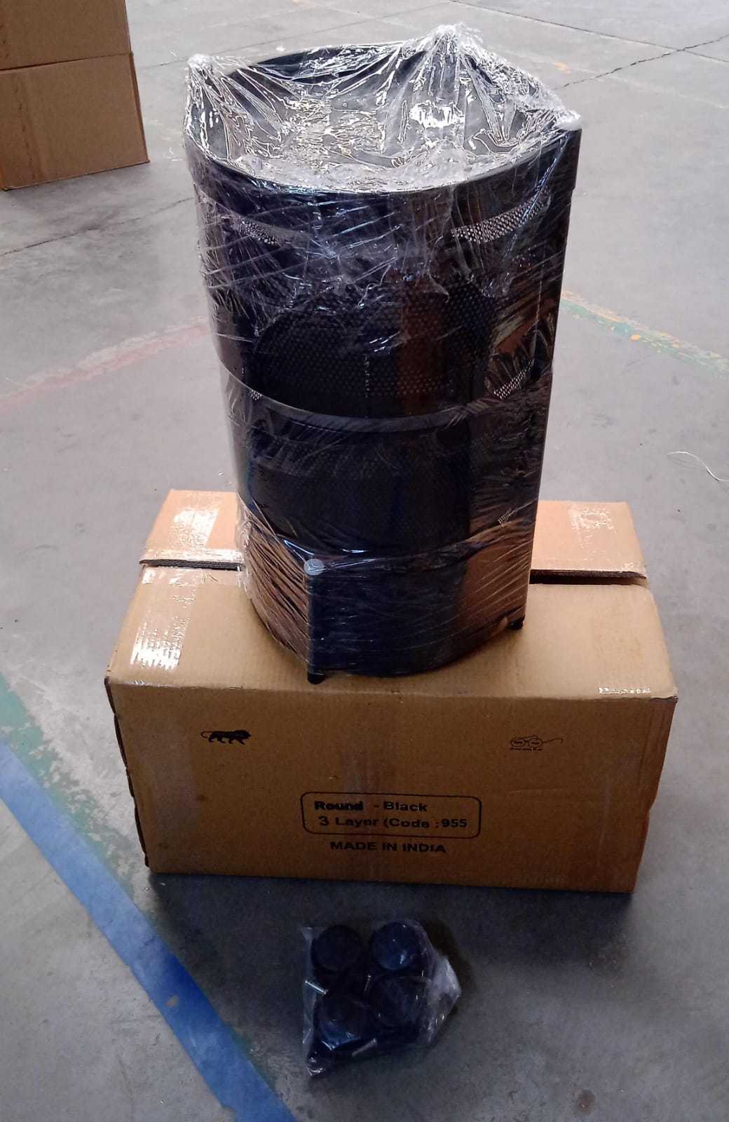 Metal Round High Quality Kitchen Trolley with Wheels (3 Layer / 1 Pc) Variety Bazaar