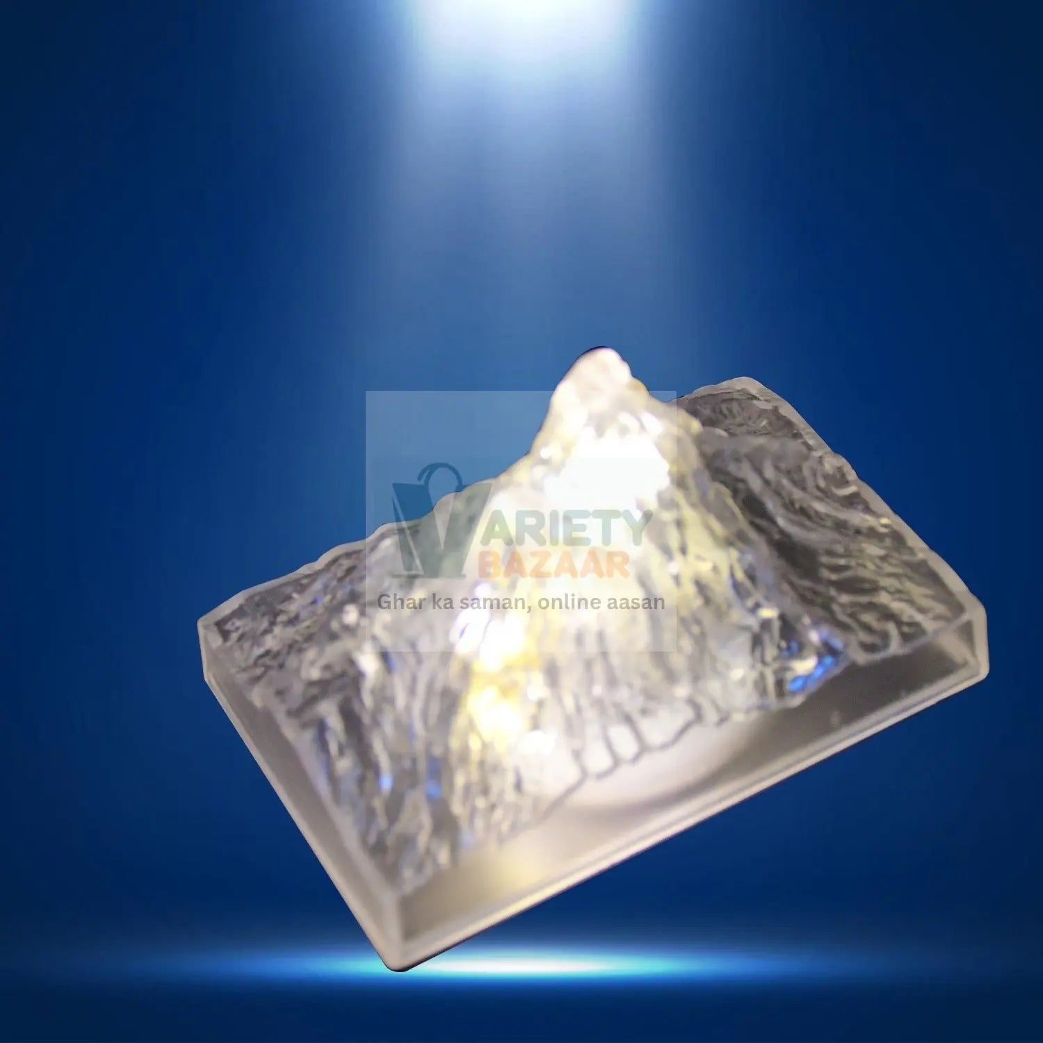 8444 Plastic Iceberg Night Light Mountain Lights Flameless Modern Clear LED Flameless Party Candles, LED Lamp Home Decoration Mini Atmosphere Light Bedroom Decor Desktop Ornament Children Gift (MOQ :- 12 Pc) Travel Sahayak