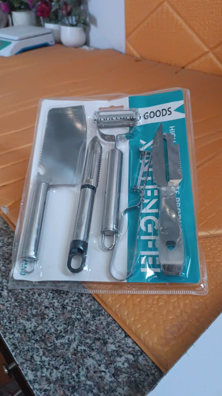 Multifunctional peeler, grater, fruit peeler, kitchen household gadget set (5 Pc Set) Variety Bazaar