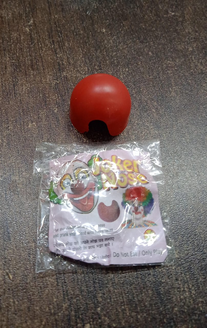 Small Plastic Joker Clown Nose toy (1 Pc / Mix Color & Design) Variety Bazaar