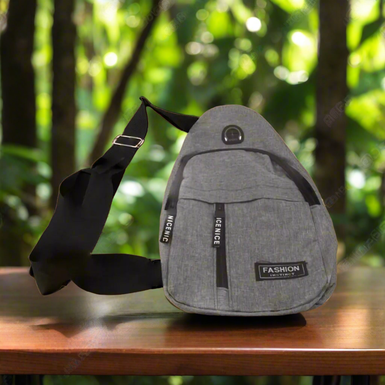 Waterproof Anti Theft Cross-body fanny pack waist bag, Shoulder Bags Chest Men Casual fashion USB Charging earphone hook Sling Travel Bag (1 Pc) Variety Bazaar