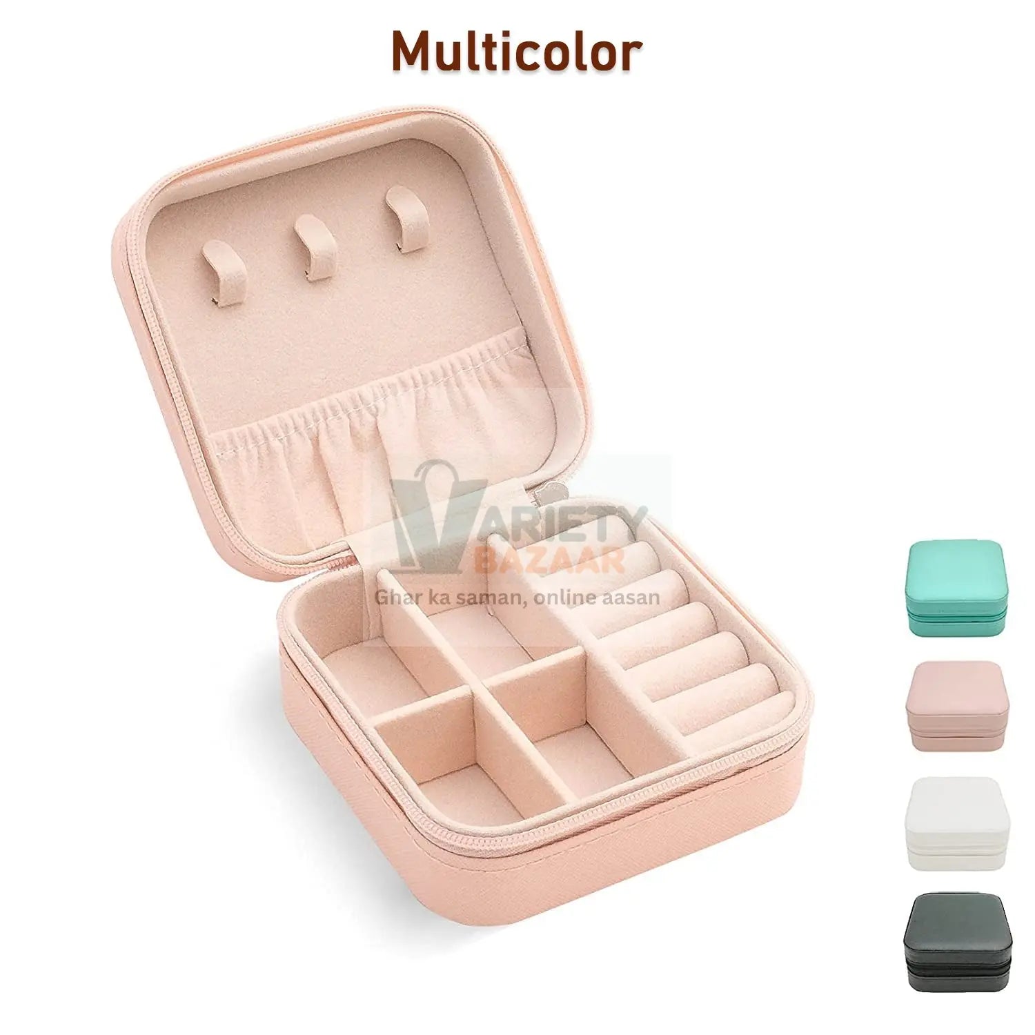 8782 Jewellery Box for Women, Mini Portable Jewelry Box Organiser,PU Leather Jewlerrying Display Holder, Small Travel Jewellery Box for Girls, Women, Mother, Daughte, Travel Ring, Pendant, Earring, Necklace Storage Case Travel Sahayak