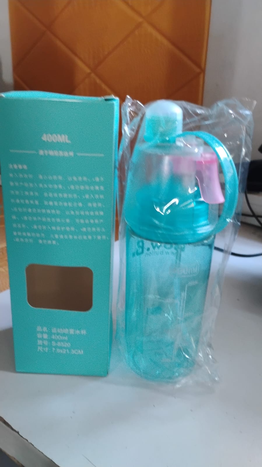 Plastic 2 In 1 Mist Spray Water Bottle (Multicolor / 400 ML / 1 Pc) Variety Bazaar