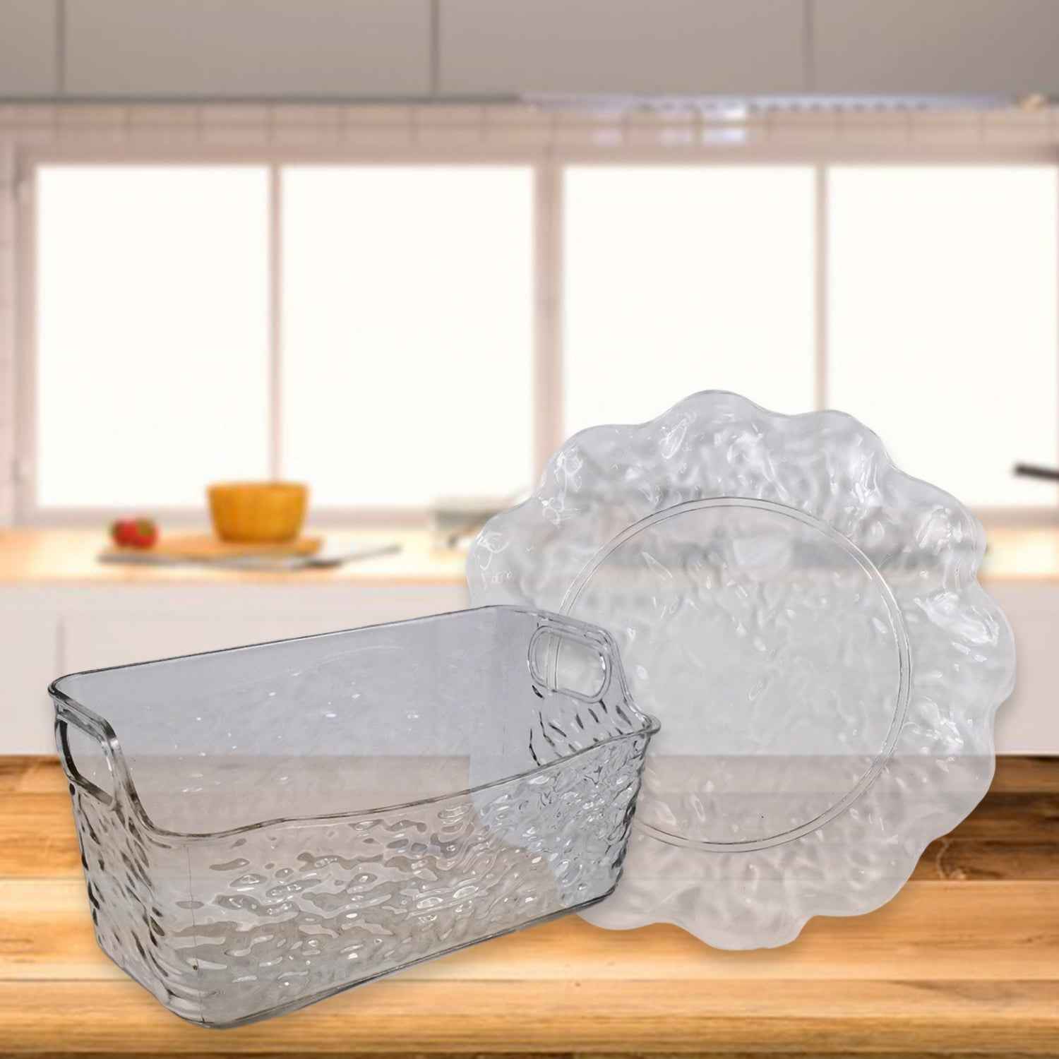 9 In 1 Plastic Bowl With Serving Tray Plates Set