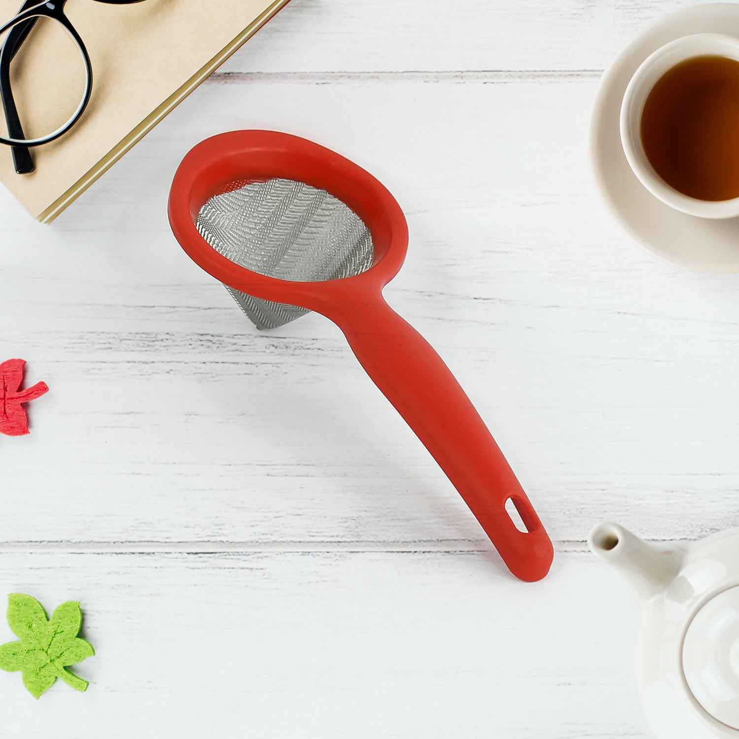 Apex Premium Green Tea Strainer With Fine Stainless Steel Mesh