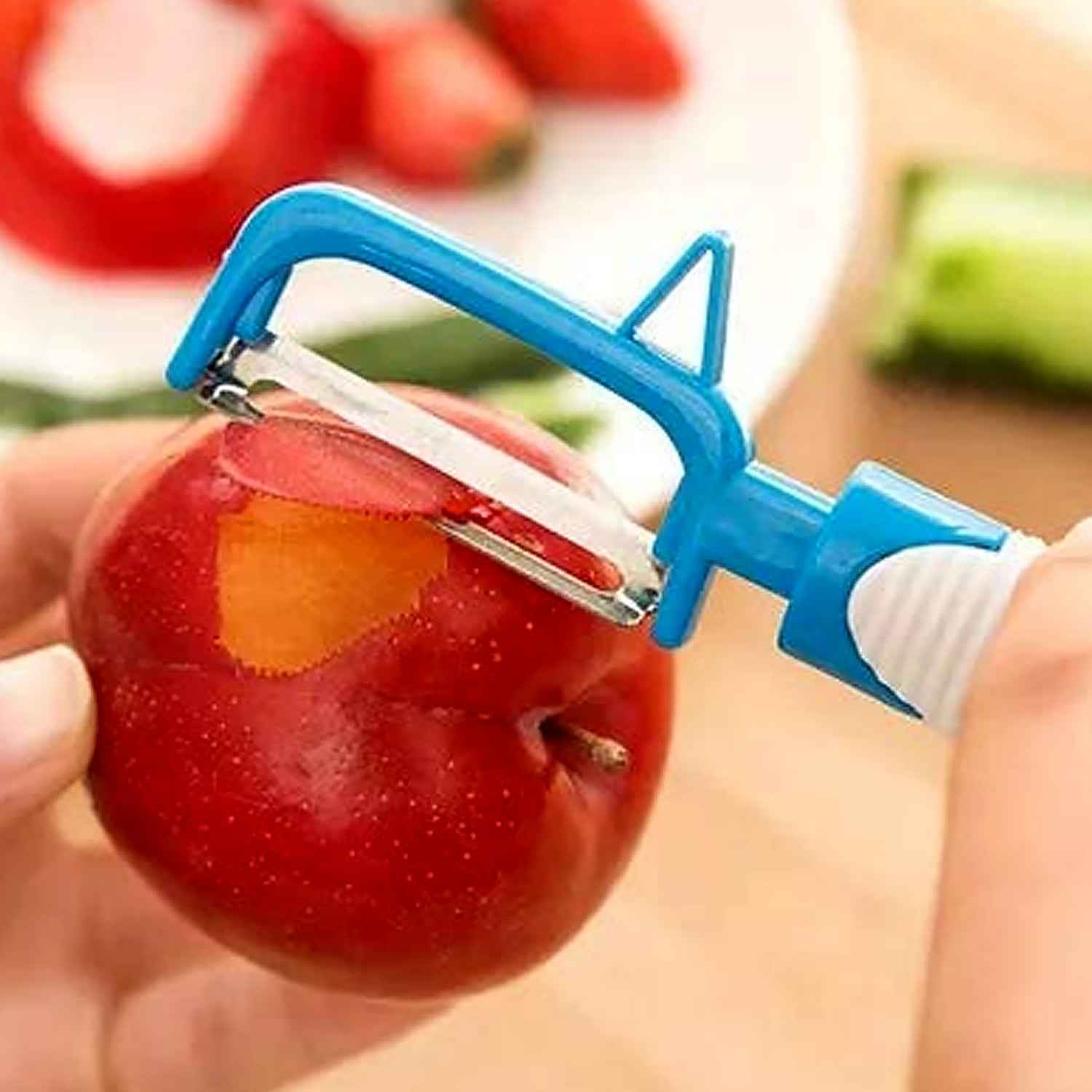 8261 Vegetable Fruit Peelers Slicer Bottle Opener Kitchen Peeler For Veggie Fruit Potato Carrot Bottle Opener With Plastic Handle Bottle Openers Wine Bottle Opener Cold Drink Bottle Opener (2pc)