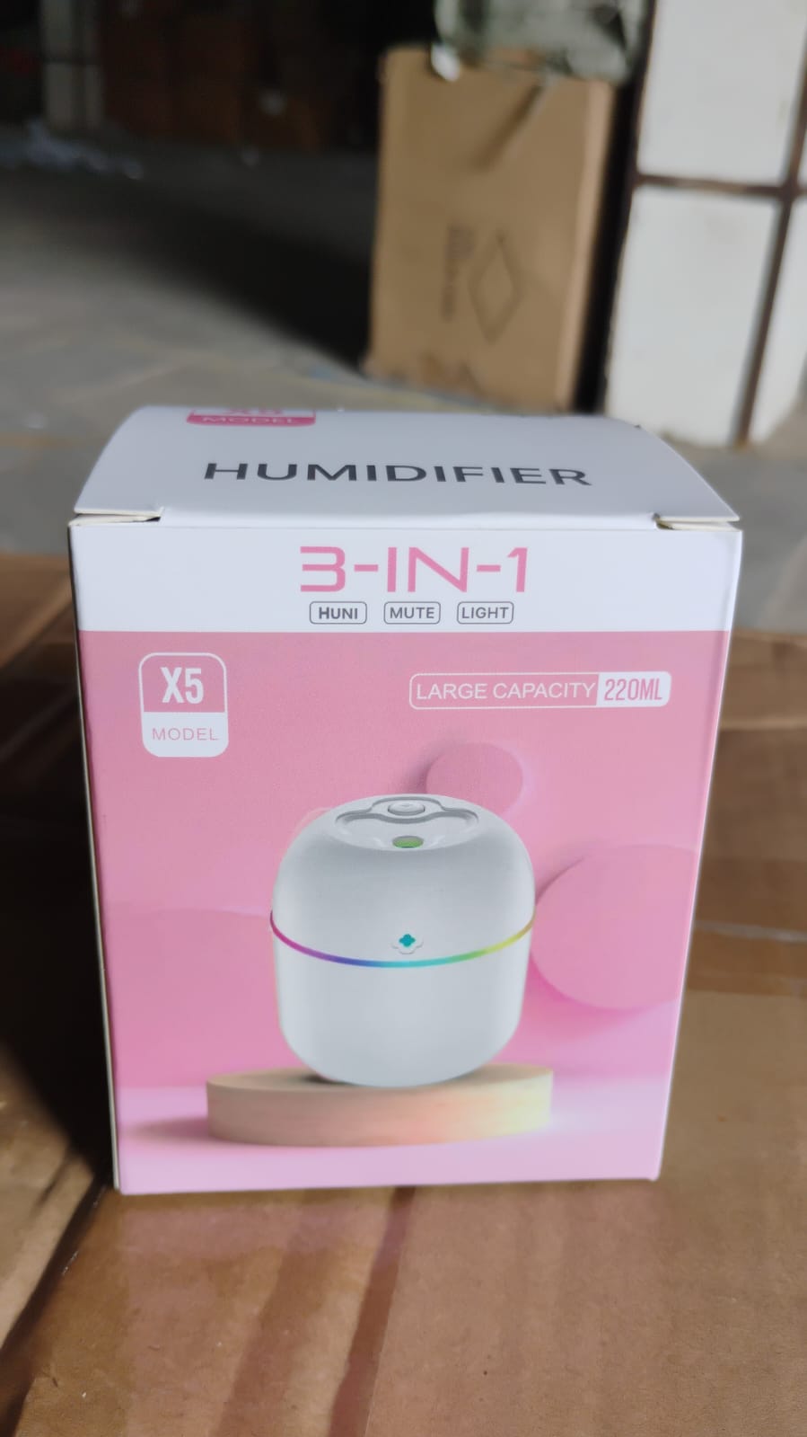 Portable Mini USB Humidifier with Light, Cool Mist & Essential Oil Diffuser (250ML) Variety Bazaar