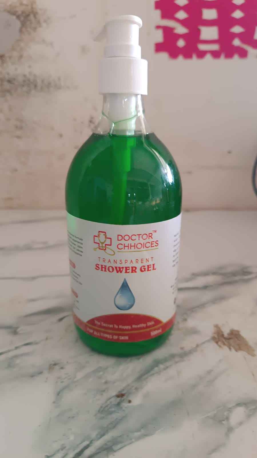 Doctor Chhoices / Choices Transparent Shower Gel – 500ml Bottle with Pump Dispenser