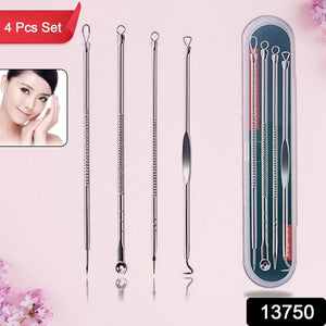 Blackhead Remover, 4-in-1 Stainless Steel Pimple Extractor Tool (1 Pc) Variety Bazaar