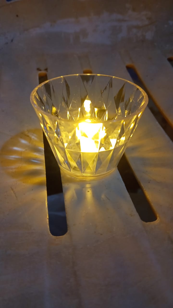 Cup Shape Crystal Table Lamp (1 Pc) Variety Bazaar