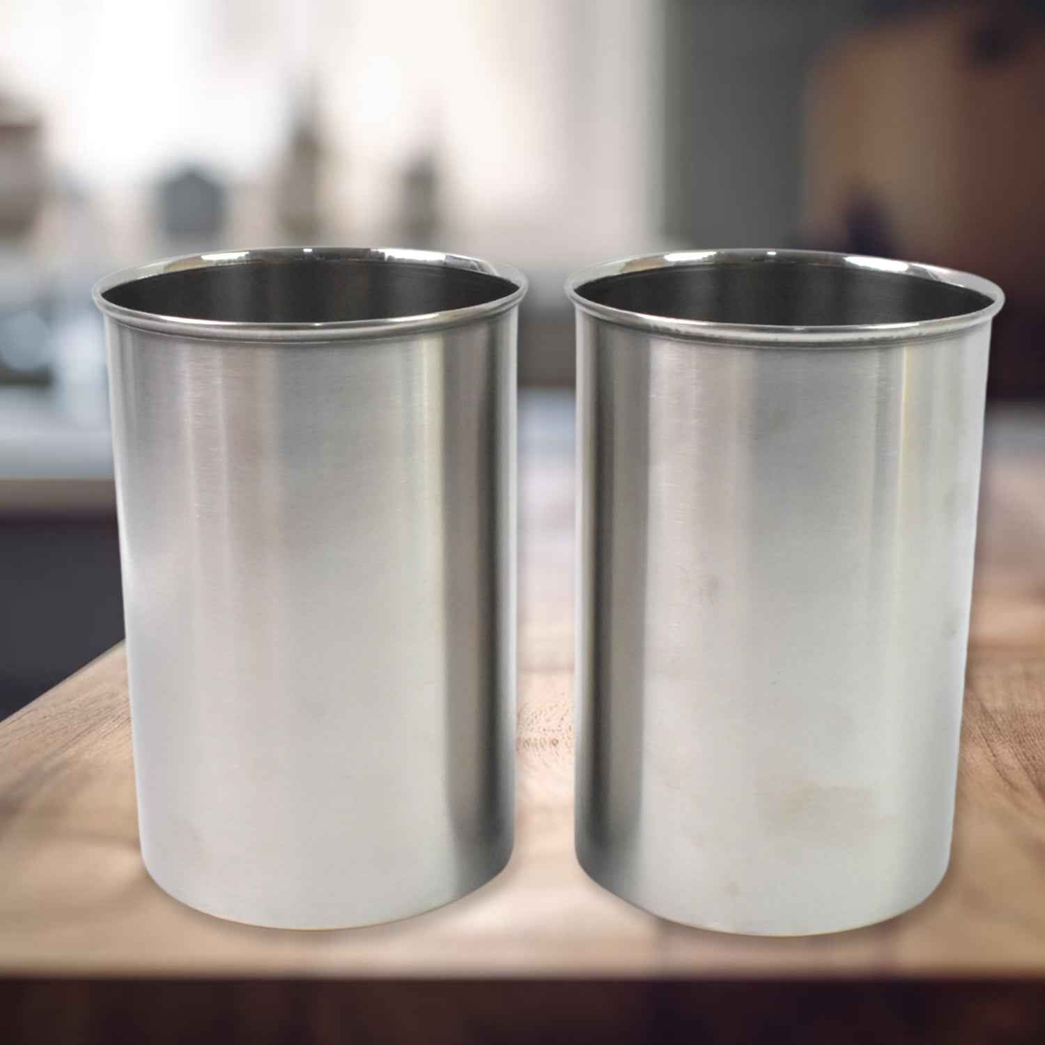 Multipurpose Stainless Steel Airtight Containers With See Through Lid (2 Pc Set 1000 Ml)