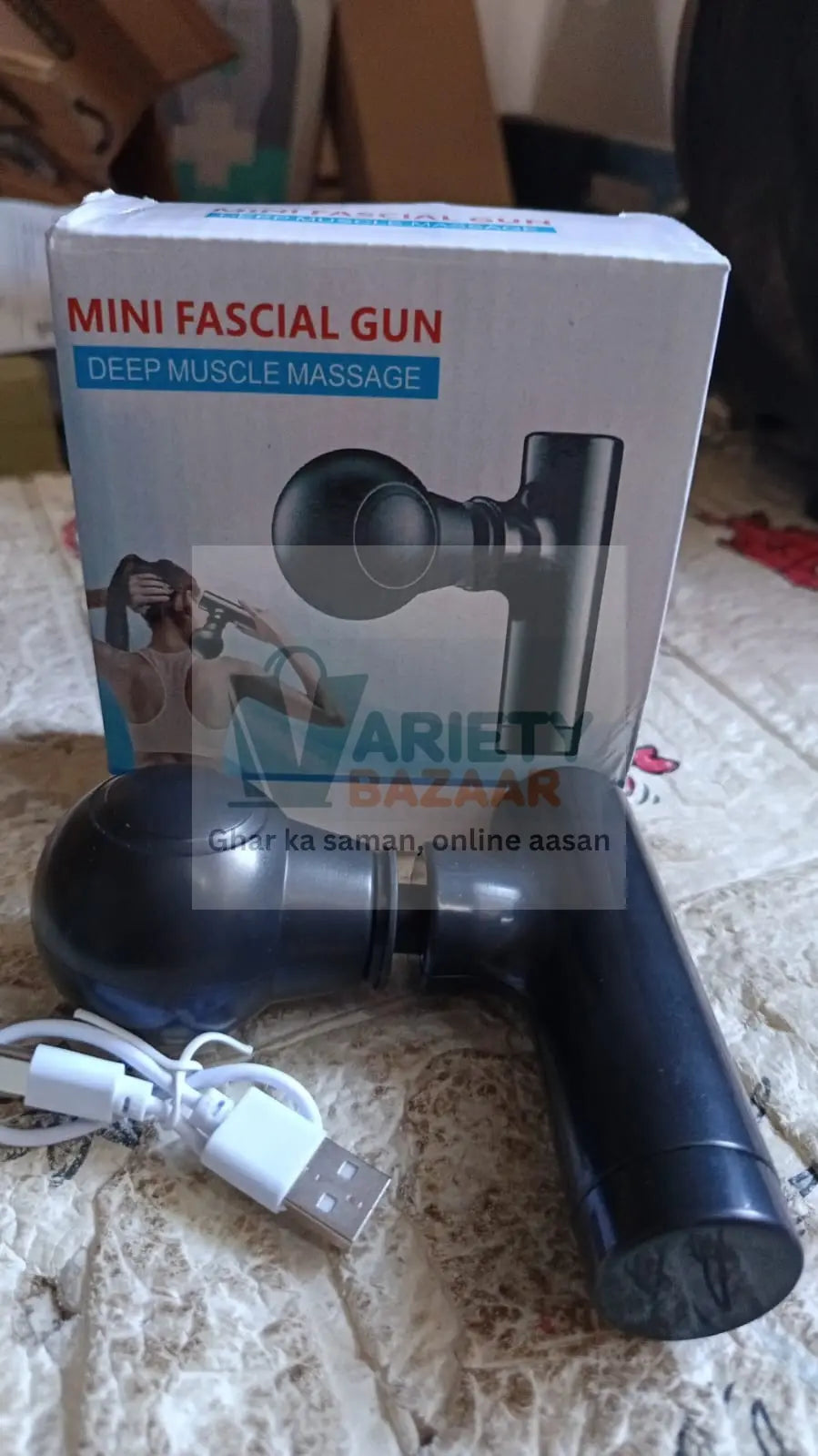 12673 Black Mini Pocket Size Massager, Full Body Massager, Cordless One Button Operation for Body Pain & Relaxation Travel Sahayak