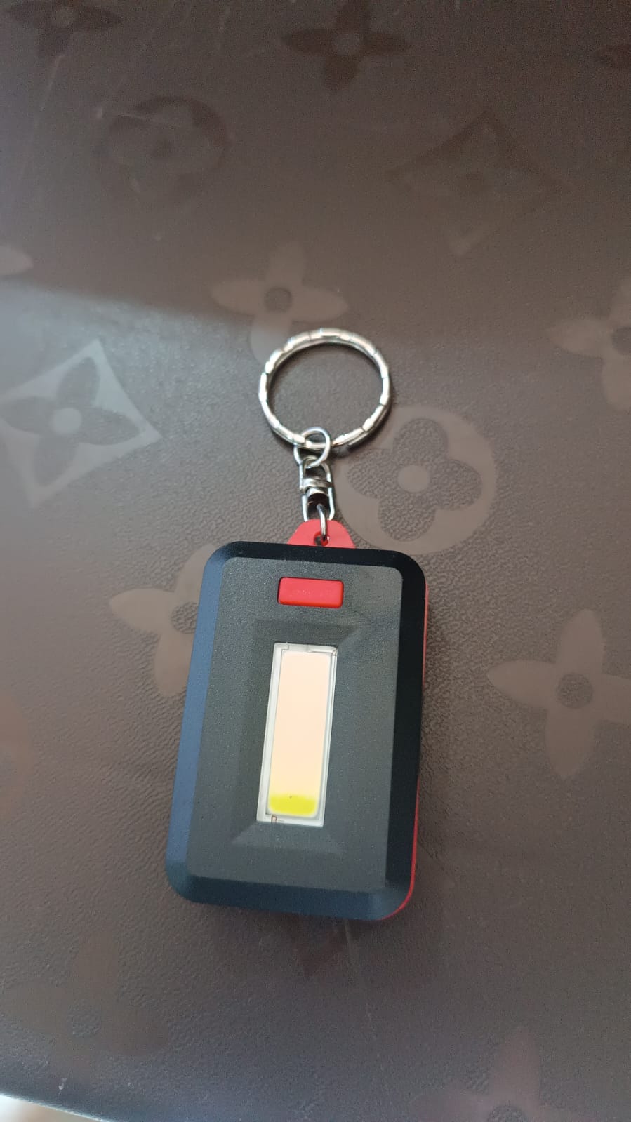 LED Keychain COB Light with Hook & Loop Sticker. 3 Light Modes (1 Pc / Battery Not Included) Variety Bazaar
