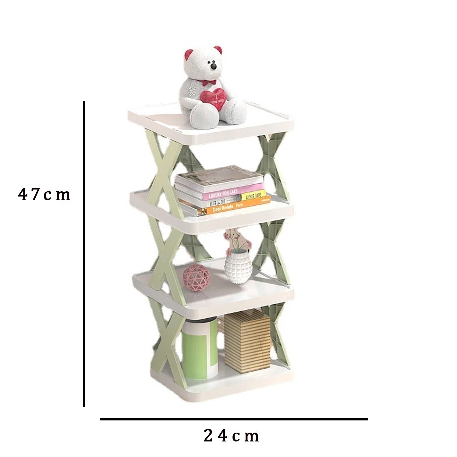 4 LAYER SHOES STAND, SHOE TOWER RACK SUIT FOR SMALL SPACES, CLOSET, SMALL ENTRYWAY, EASY ASSEMBLY AND STABLE IN STRUCTURE, CORNER STORAGE CABINET FOR SAVING SPACE Variety Bazaar