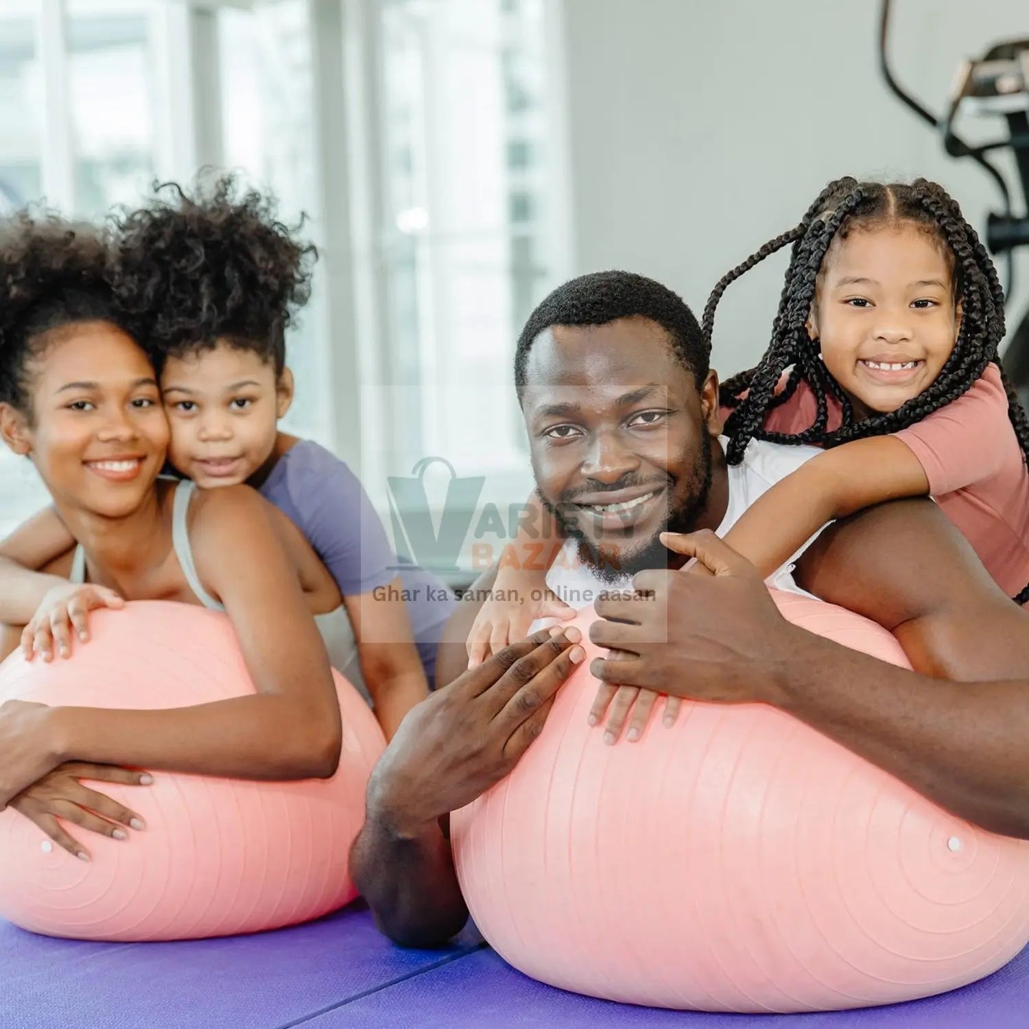 9091 Anti Burst 65 cm Exercise Ball with Inflation Pump, Non-Slip Gym Ball, for Yoga, Pilates, Core Training Exercises at Home and Gym- Suitable for Men and Women Travel Sahayak