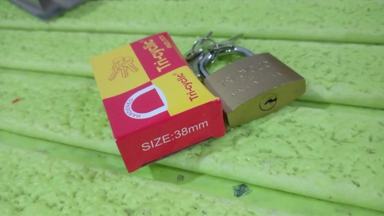 Multipurpose Solid 3 Keys door lock 38 mm / 1 Pc) Variety Bazaar