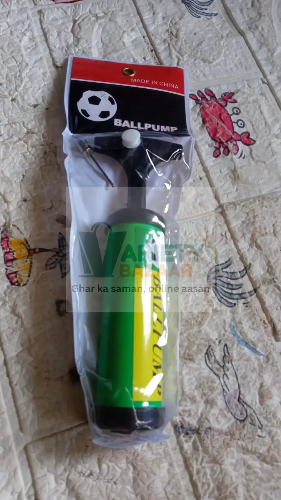 9333 Inflator Air Ball Pump Soft Bouncing Ball Development Kids Toy, Sports Plastic Pump for Soccer, Basketball, Football, Volleyball Ball (17 Cm) Travel Sahayak