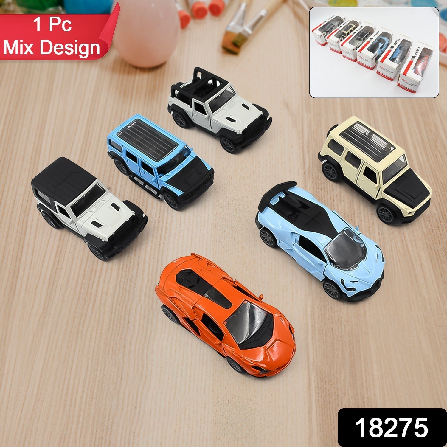Mini Pull Back Car Widely Used By Kids (1 Pc / Mix Color / Design) Variety Bazaar