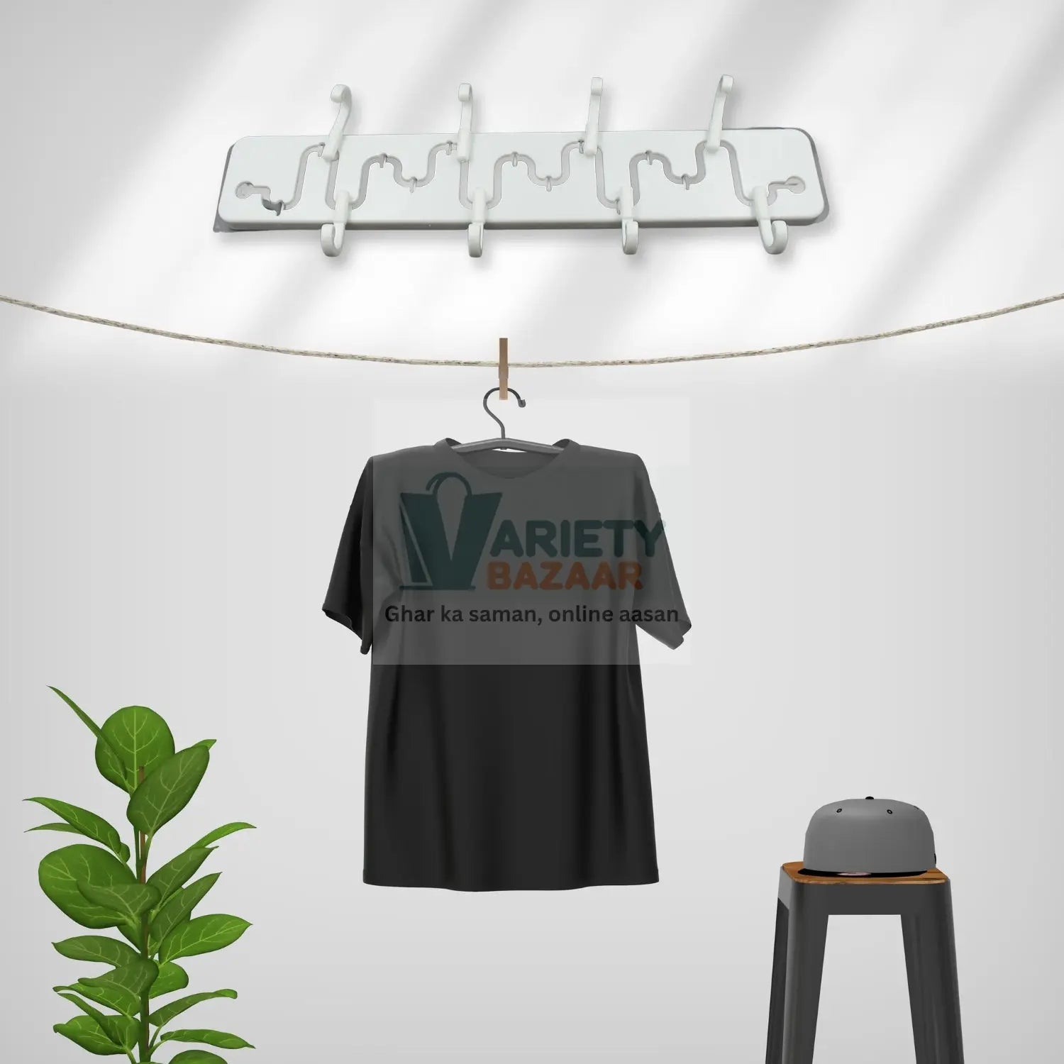 9431 SlideWay Adjustable Hook Wall Adhesive Hook Plastic High Quality Hooks For Home & Bathroom Use Travel Sahayak